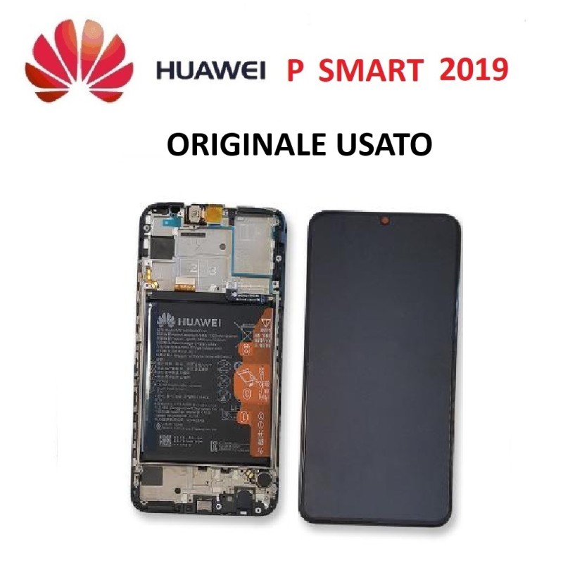 DISPLAY LCD HUAWEI P SMART 2019 ORIGINALE CON BATTERIA USATO