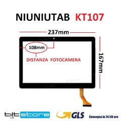 VETRO TOUCH SCREEN TABLET NIUNIUTAB KT107 SCHERMO NERO