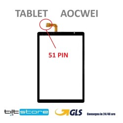 VETRO TOUCH SCREEN TABLET AOCWEI FLAT CX3420 FPC-V01 51 PIN SCHERMO NERO