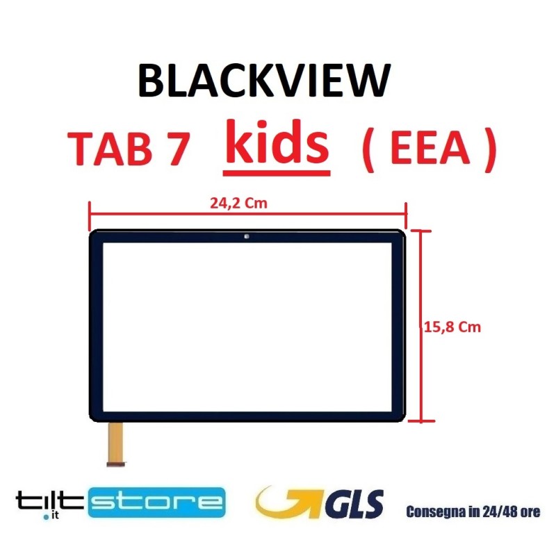 VETRO TOUCH SCREEN TABLET BLACKVIEW TAB 7 Kids ( EEA ) VETRO SCHERMO NERO