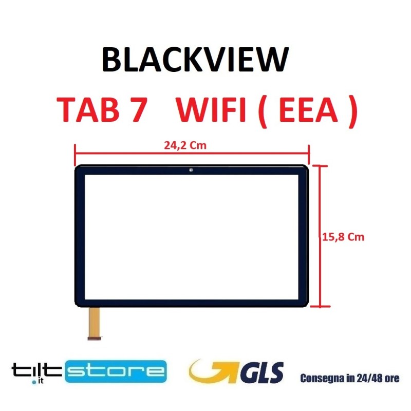 VETRO TOUCH SCREEN TABLET BLACKVIEW TAB 7 WIFI ( EEA ) VETRO SCHERMO NERO