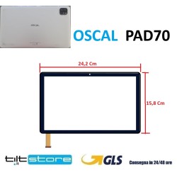 VETRO TOUCH SCREEN TABLET OSCAL PAD70 VETRO SCHERMO NERO