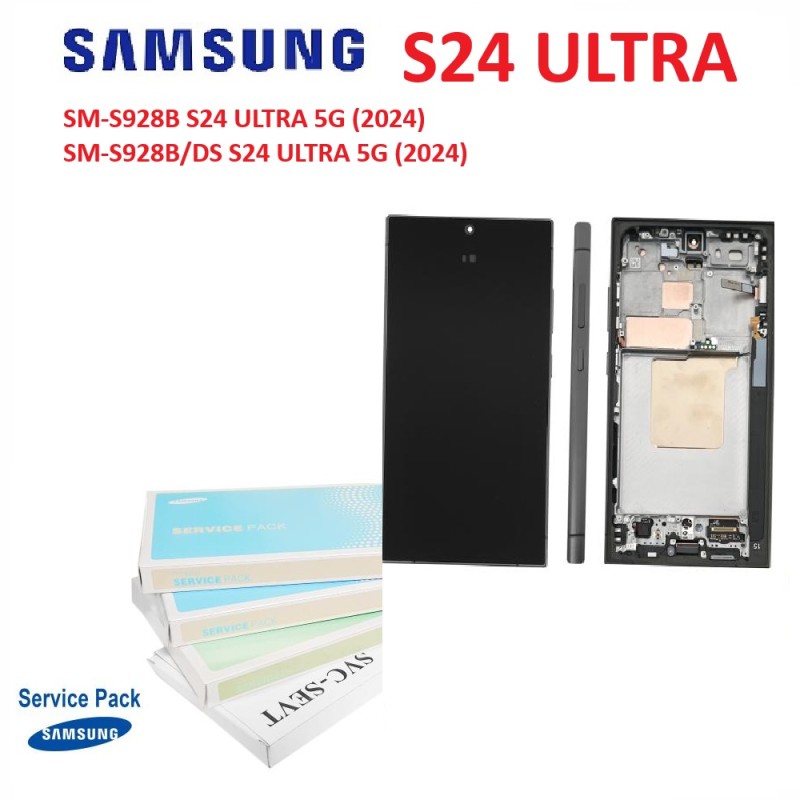 DISPLAY LCD SAMSUNG S24 ULTRA 5G SM S928B SCHERMO ORIGINALE SERVICE PACK NERO