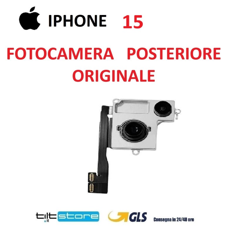 FOTOCAMERA POSTERIORE IPHONE 15 ORIGINALE PULLED
