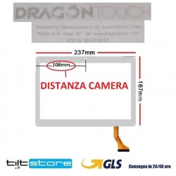 VETRO TOUCH SCREEN DRAGON TOUCH K10 SCHERMO BIANCO