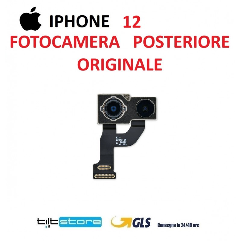 FOTOCAMERA POSTERIORE IPHONE 12 ORIGINALE PULLED