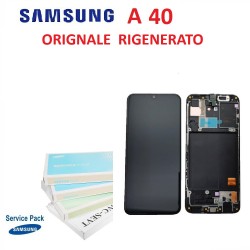 DISPLAY LCD SAMSUNG A40 2019 A405 SCHERMO ORIGINALE RIGENERATO