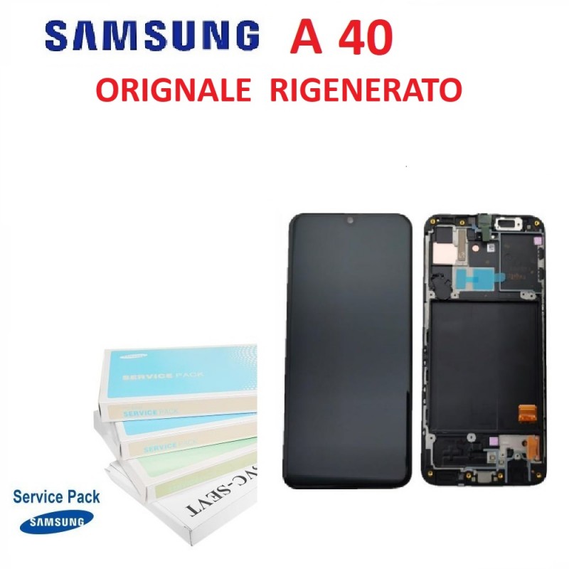 DISPLAY LCD SAMSUNG A40 2019 A405 SCHERMO ORIGINALE RIGENERATO