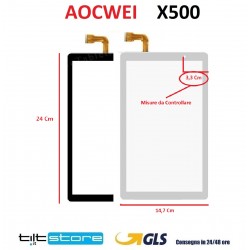 VETRO TOUCH SCREEN AOCWEI X500 TABLET SCHERMO NERO o BIANCO