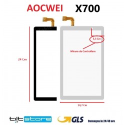 VETRO TOUCH SCREEN AOCWEI X700 TABLET SCHERMO NER0