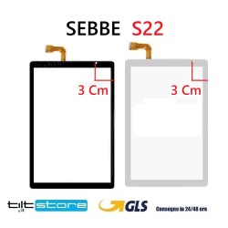 VETRO TOUCH SCREEN SEBBE S22 TABLET SCHERMO NERO