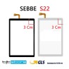 VETRO TOUCH SCREEN SEBBE S22 TABLET SCHERMO NERO