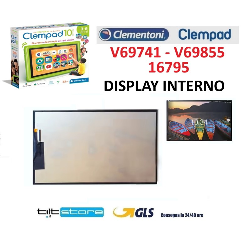 DISPLAY LCD CLEMENTONI CLEMPAD REVOLUTION V58978 16628 16795 V69855 V69853 V62925 V60974 SCHERMO