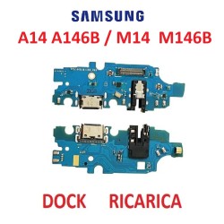 CONNETTORE PCB RICARICA SAMSUNG A146B A14 / M146B M14 CON MICROFONO
